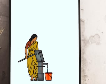 Indian Street Art Print | South Asian Home Decor (Digital Download)