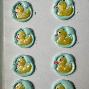 Handgemaakte set van 8 rubberen eend-lakzegels, 3D-lakzegels, schattige lakzegel, stickers, zelfklevend, feest, uitnodigingen, cadeau, dagboekstickers