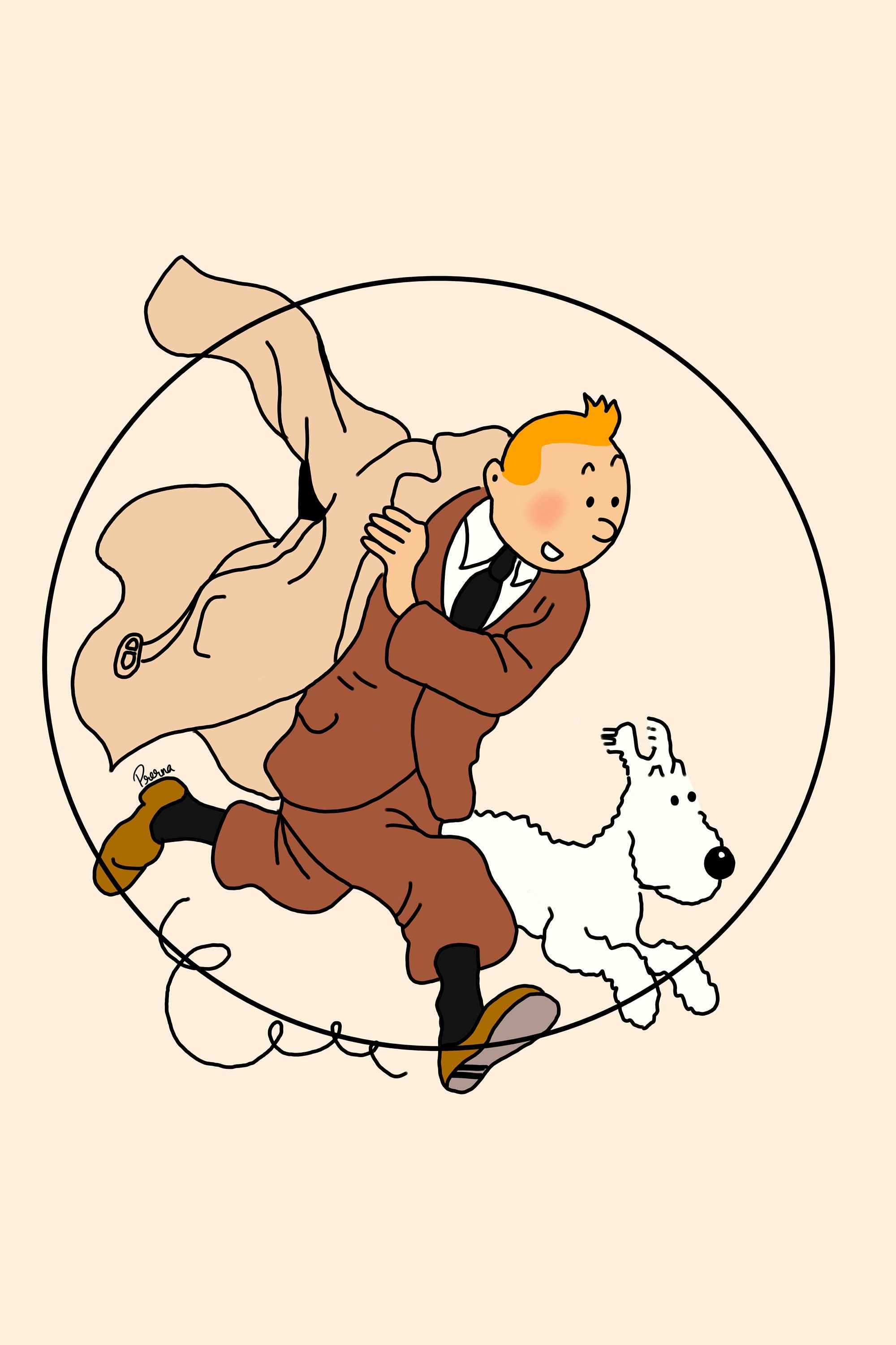 Tintin Comics Printable Wall Art | Comic Poster | Comics Art Print | Office Wall Art
