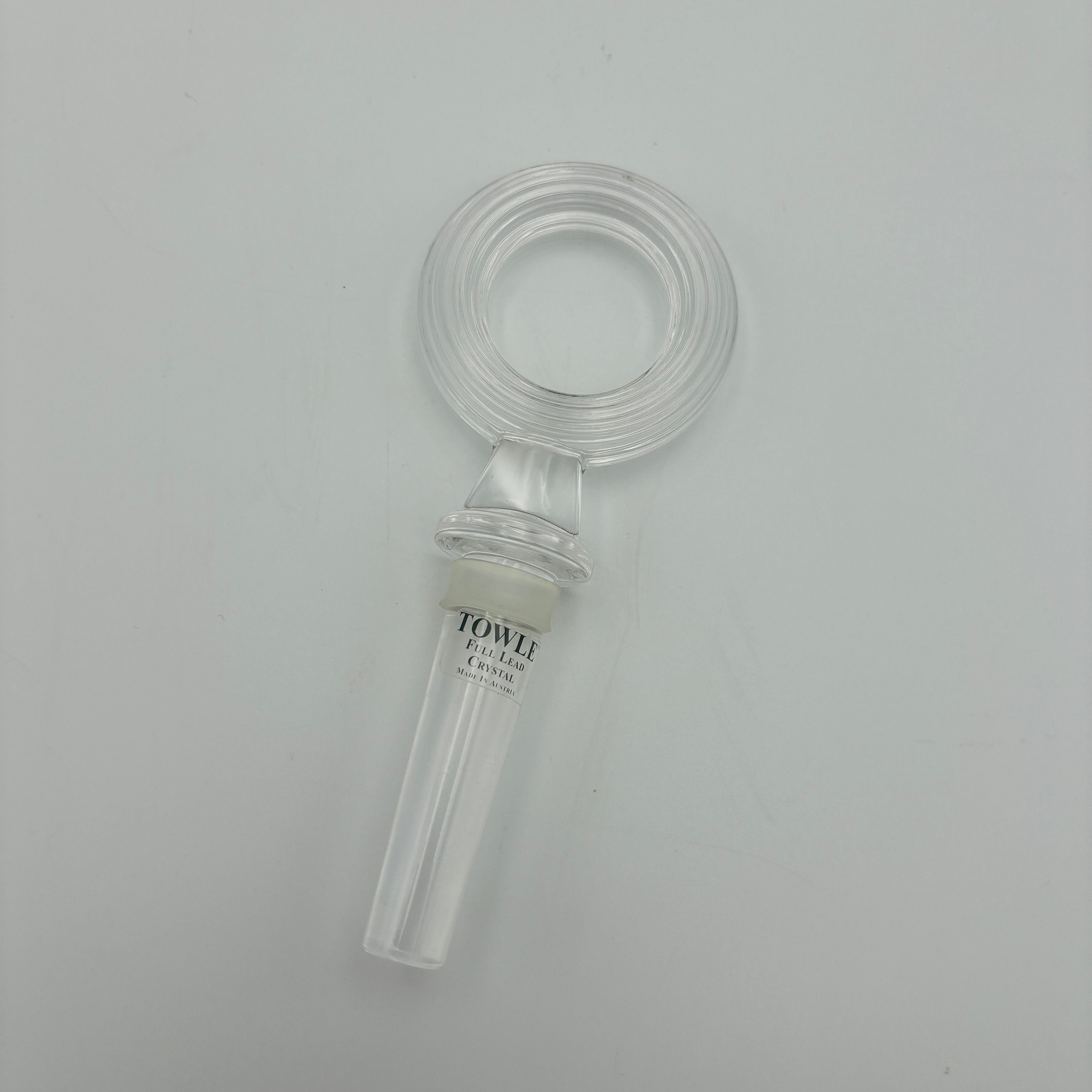 Towle Full Lead Crystal Made in Austria Bottle Stopper Art Deco in Style