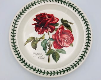 Portmeirion Botanic Roses Salad Plate Fragrant Cloud Motif Made in England