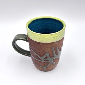 Hand Made Studio Art Pottery Mug Signed Christina Kosinski Coffee Mug 16 oz