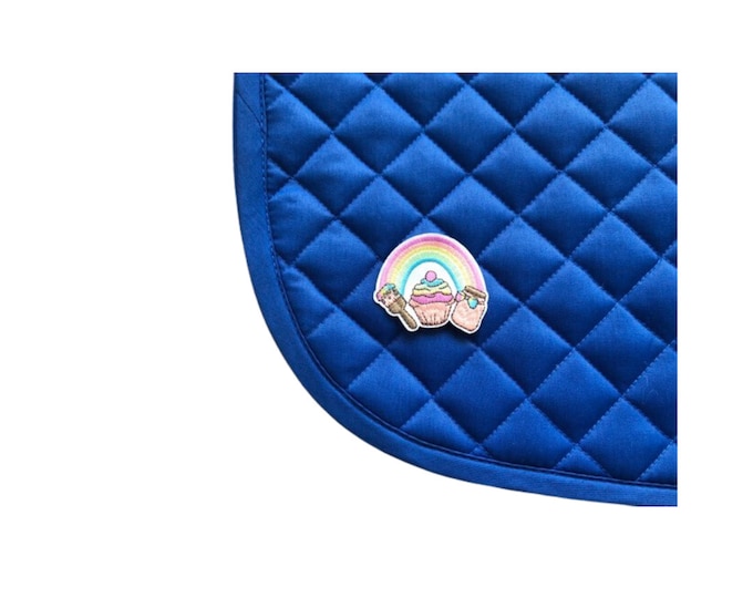 Royal Blue Rainbow of Sweets Saddle Pad!