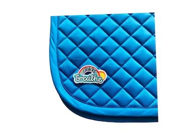 Royal Blue "Just Breathe" Saddle Pad!