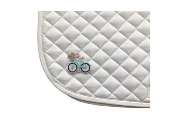 White Summer Bicycle Saddle Pad!