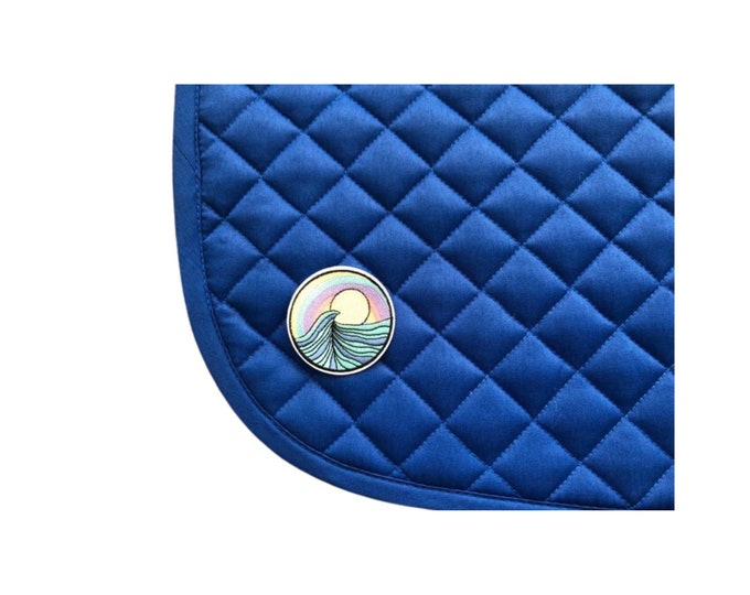 Royal Blue Sunset Wave Saddle Pad!