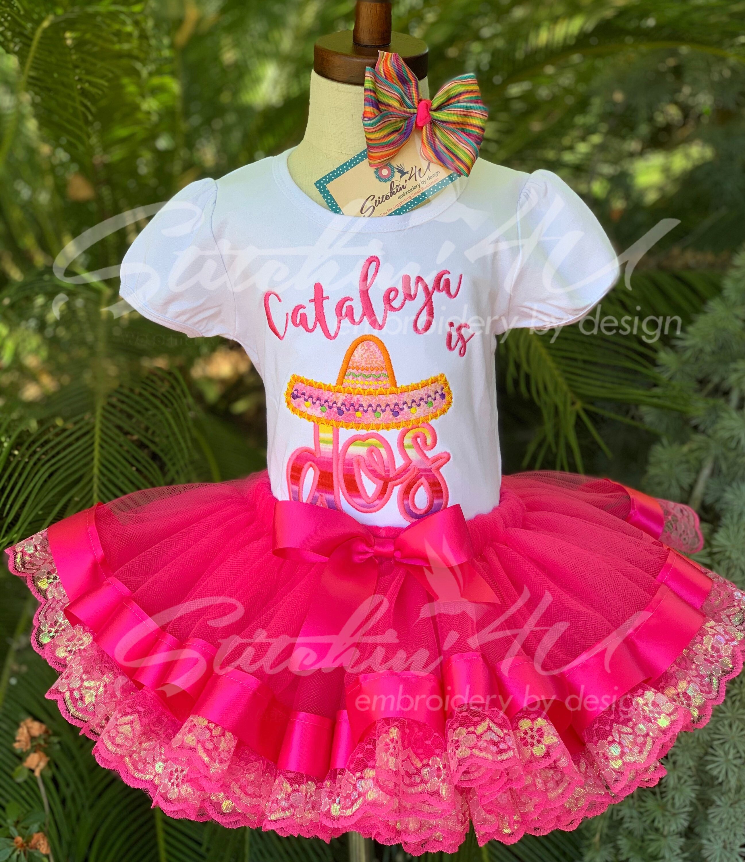 Dos Birthday 2nd Birthday Fiesta Birthday Pink Ribbon Tutu - Etsy