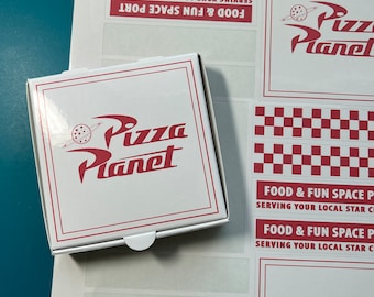 PIZZA PLANET Sticker Sheets for PARTY favors