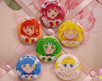 Smile Pretty Girls Pinback Buttons