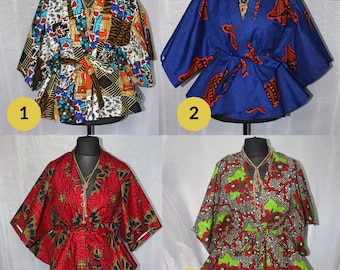 Stylish Handmade Ankara Kimono Top / Jacket - Sizes UK10-20 Available