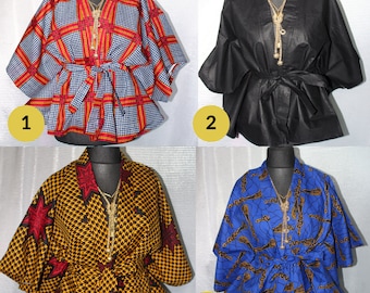 Stylish Handmade Ankara Kimono Top / Jacket - Sizes UK10-22 Available