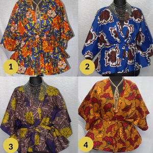 Stylish Handmade Ankara Kimono Top / Jacket - Sizes UK10-26 Available