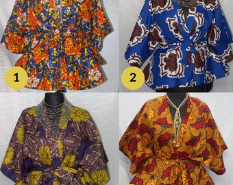 Stylish Handmade Ankara Kimono Top / Jacket - Sizes UK10-26 Available