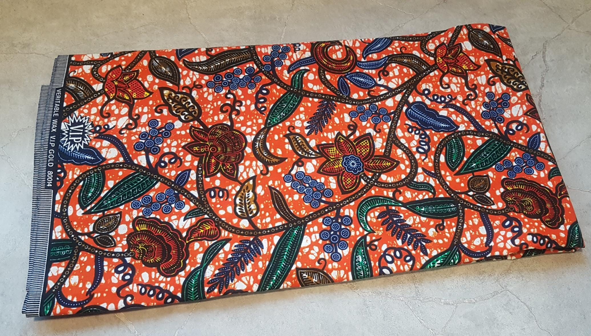Floral African Print Fabric: Colorful Cotton Ankara Wax Fabric - Etsy