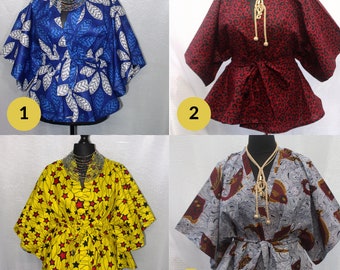 Stylish Handmade Ankara Kimono Top / Jacket - Sizes UK10-26 Available