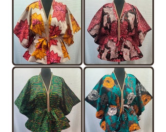 Haut de kimono Ankara élégant fait à la main