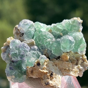 Fluorite with Mica and Feldspar from Erongo, Namibia