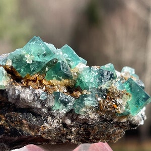 Fluorite with Quartz from the Northern Lights Pocket of the Diana Maria Mine in Weardale, England