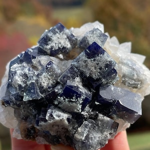 Fluorite on Quartz from the Milky Way Pocket of the Diana Maria Mine in Weardale, England