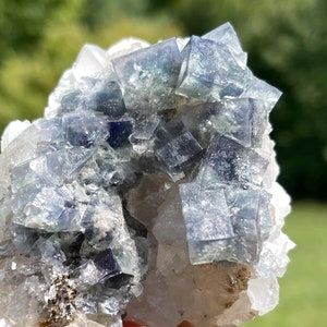 Fluorite and Quartz from the Supernova Pocket of the Diana Maria Mine in Weardale, England