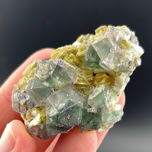 Fluorite, Mica, and Black Tourmaline from Erongo, Namibia