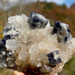 Fluorite on Quartz from the Milky Way Pocket of the Diana Maria Mine in Weardale, England