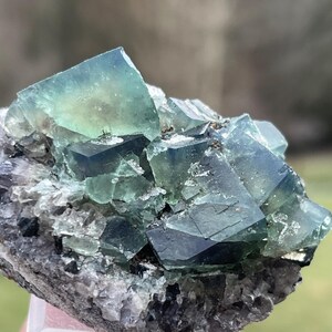 Fluorite with Quartz from the Northern Lights Pocket of the Diana Maria Mine in Weardale, England