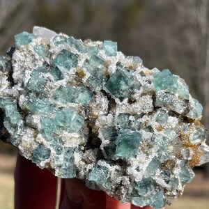 Fluorite with Quartz from the Supernova Pocket of the Diana Maria Mine in Weardale, England