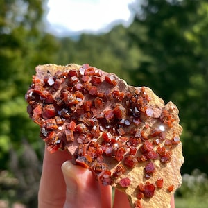 Vanadinite on Matrix from Morocco