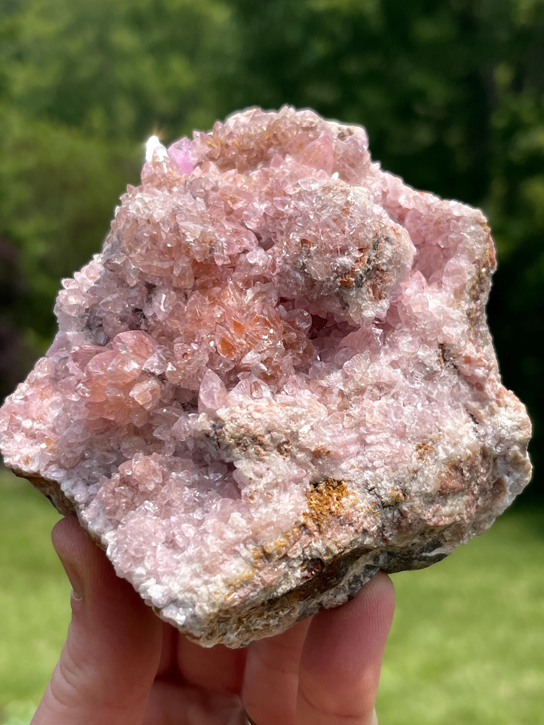 Pink Calcite on Matrix from DRC