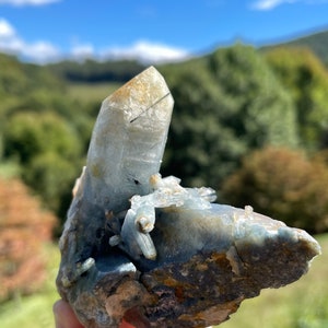 Indicolite (Blue Tourmaline) Included Quartz from Minas Gerais, Brazil