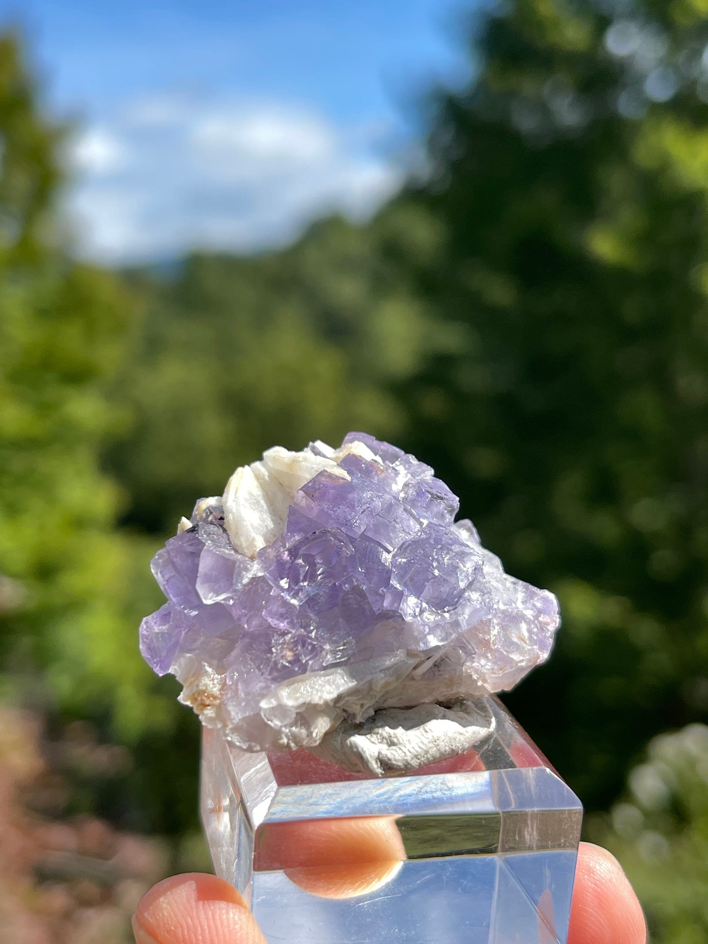 Fluorite with Barite from the Emilio Mine in Asturias, Spain