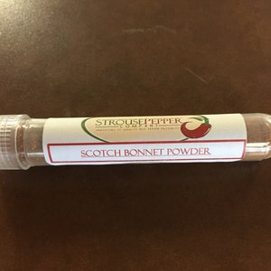 FRESH GROUND SCOTCH Bonnet Pepper Powder ( 8 Grams/ Over 1/4 Oz, Screw On Cap )