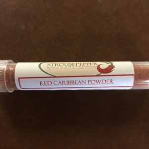 FRESH GROUND RED Caribbean Habanero Pepper Powder ( 8 Grams / Over 1/4 Oz, Screw on Cap )