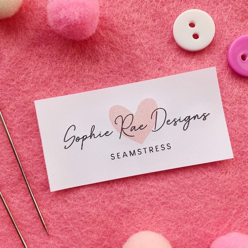 Custom White Fabric Clothing Labels Product Tags Handmade Etsy
