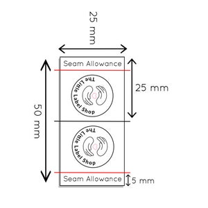 Set of 50 - Custom Name Sewing Machinedesign Fabric Clothing Labels ...