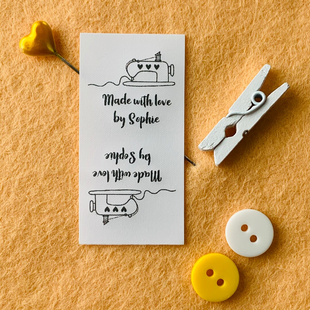 Set of 50 - Custom Name Sewing Machinedesign Fabric Clothing Labels ...