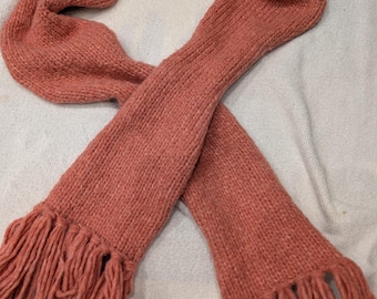 Dusty rose polyester scarf