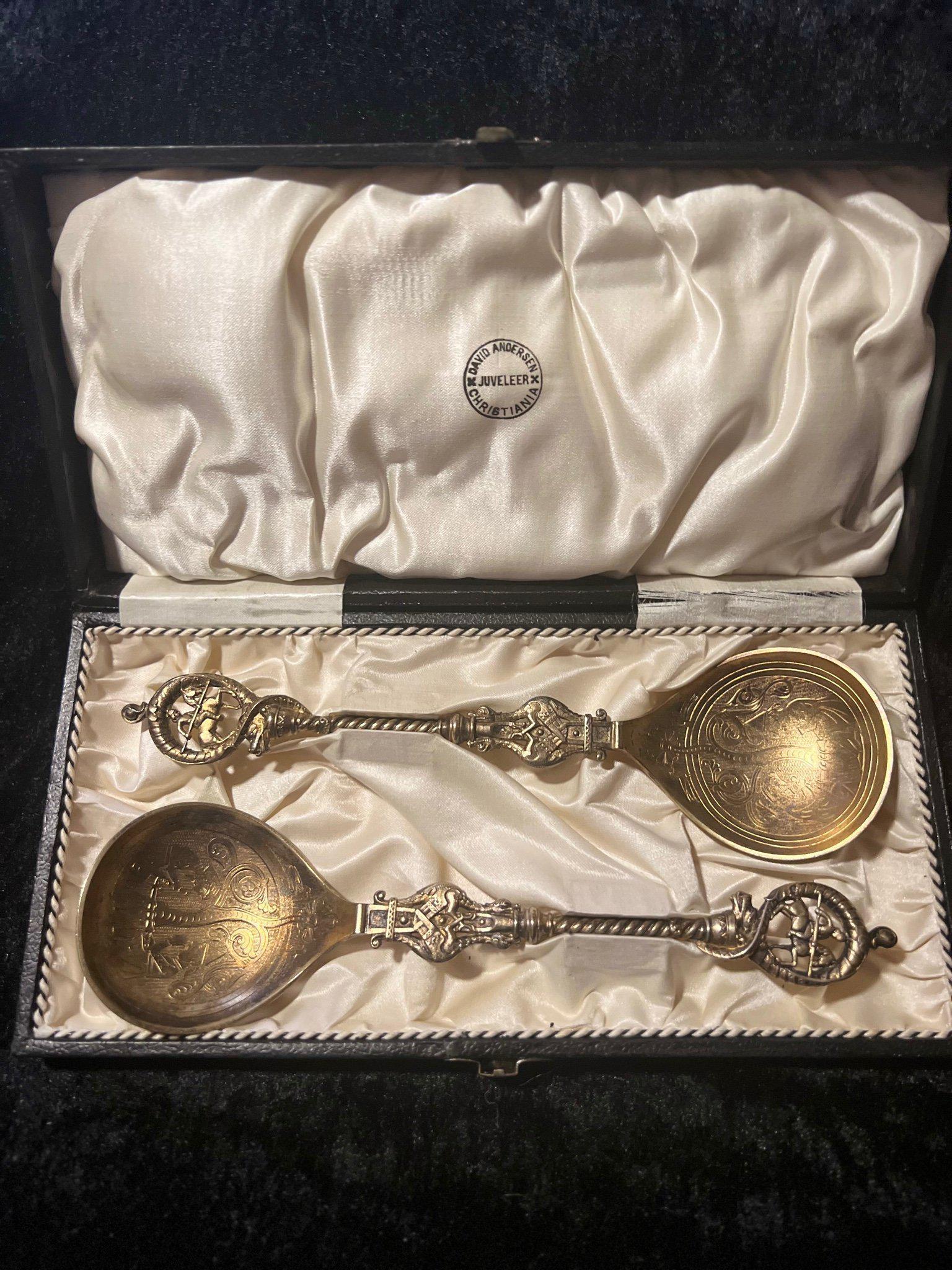 デヴィット アンデルセン スプーン シルバー 純銀 イエローゴールド1930年代 David andersen spoon - Etsy 日本