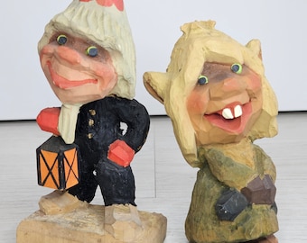 Henning Vintage Norwegian Hand Carved Troll (7.5 inches) - Etsy 日本