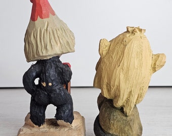 Sculpté à la main Forest Spirt Gnome Hobbit (3) - Bois - Catawiki