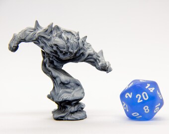 Oversized Water Elemental Miniature, Resin 3D Printed RPG Figure