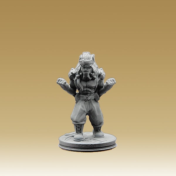 Cyborg Brawler | Fighter | Monk | Space | 3D Printed Sci-Fi Cyberpunk | Tabletop RPG | Dungeons and Dragons | DnD Miniature