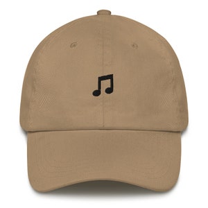 Note de musique Casquette de baseball - Chapeau de papa de musique - Chapeau de père blanc - Cadeau de musique - Chapeau de musique