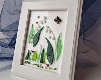 Floral Impression in glass "Lily of the Valley"