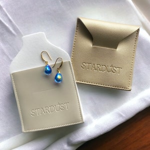 Blue Aurora Borealis Teardrop Earrings Gloss, Sterling Silver Czech Glass Earrings, Blue Drop Earrings, Tear Drop Hook Dangle Earrings image 10