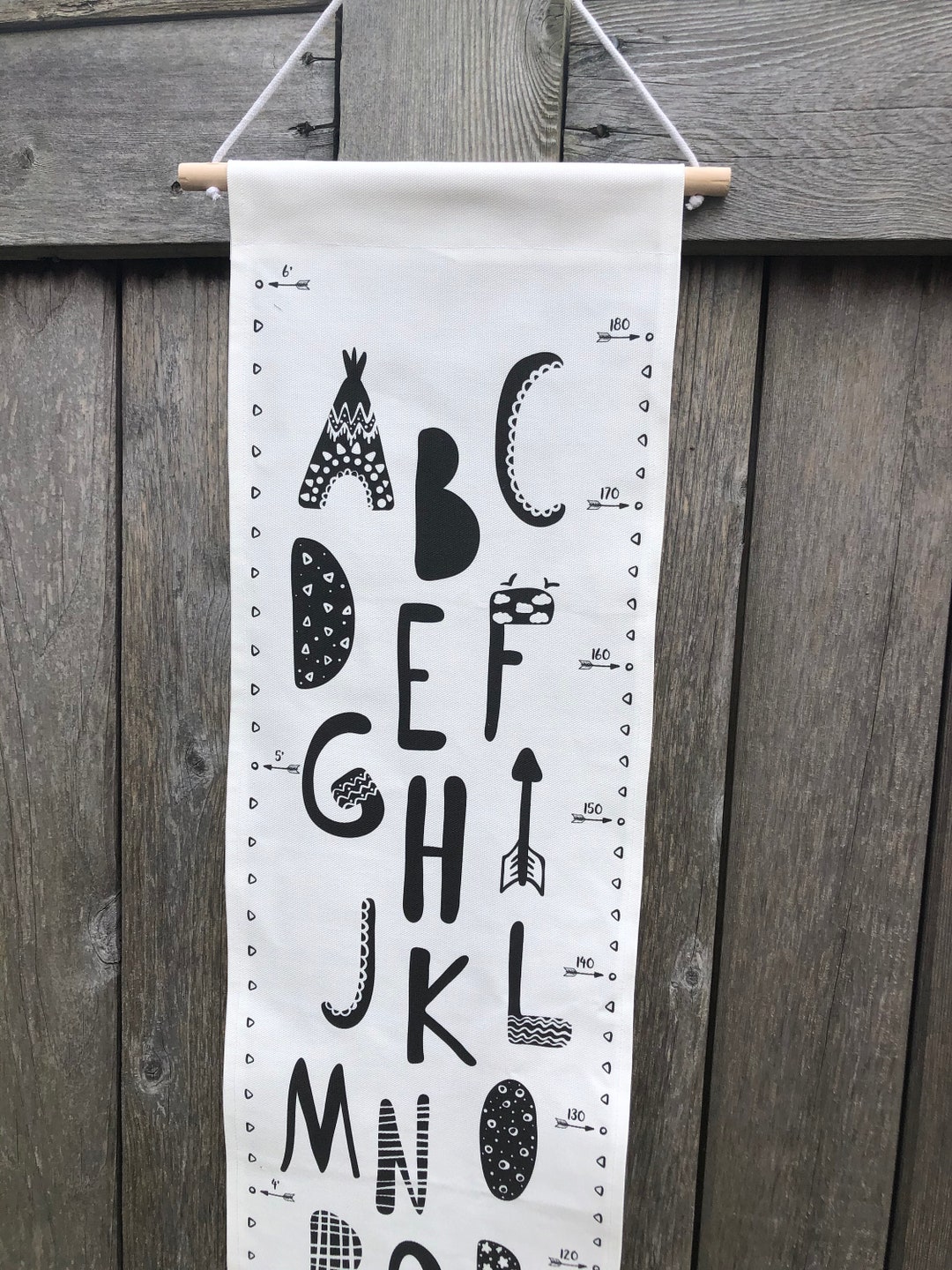 Text Height Chart Using Letters Alphabet Height Chart - Etsy