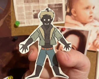 Molded Ethan Winters inspired sticker Resident Evil Village Biohazard sticker