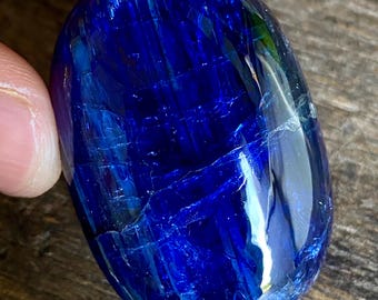 SOLD! 228CTS Jumbo Tanzanite cabochon / Natural Tanzanite 43 X 29 X 16.5MM deep blue top color