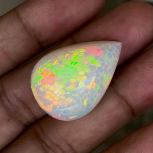 Honeycomb Opal 27.95cts, amazing color play, natural honeycomb opal, collector item.